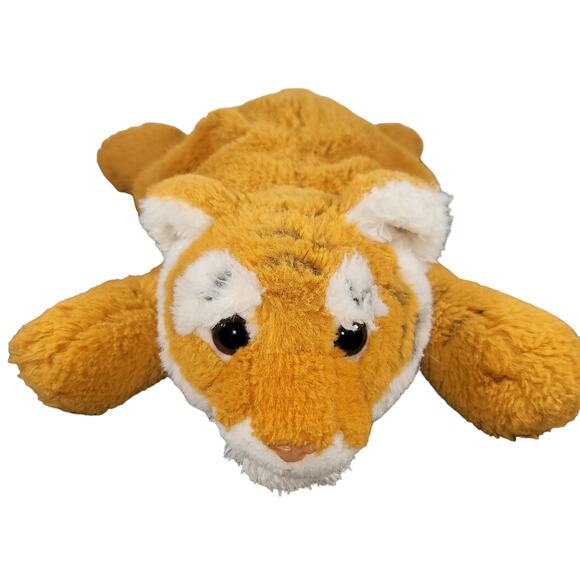 FAO Schwarz 15" Plush Tiger Stuffed Animal Toy Soft Orange White - Picture 1 of 16